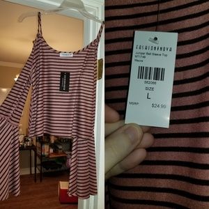 Fashion Nova Bell-Sleeve Top